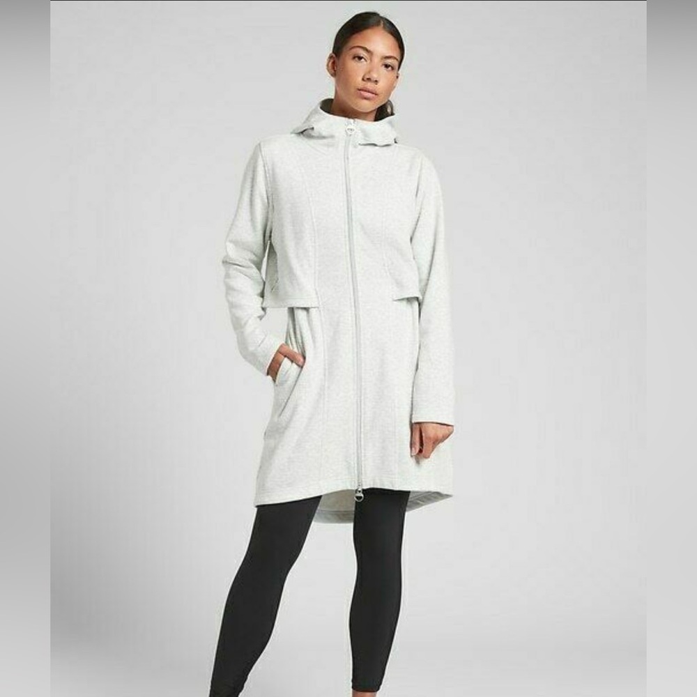 ATHLETA Cozy Karma Jacket Light Grey Heather Sz S